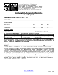 Document preview: Qualifying Party Deregistration Application - Arizona