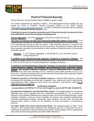 Proof of Financial Security - Arizona, Page 2