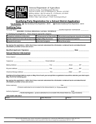 Qualifying Party Registration for a School District Requirements - Arizona, Page 2