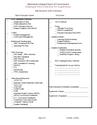 Employee Entry Checklist for Supervisors - Minnesota, Page 3
