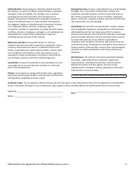 Osb Facilities Use Agreement for Groups Conducting Official Osb Business - Oregon, Page 4