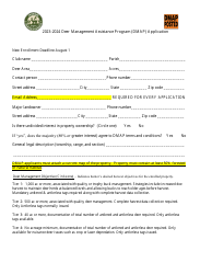 Document preview: Deer Management Assistance Program (Dmap) Application - Louisiana, 2024