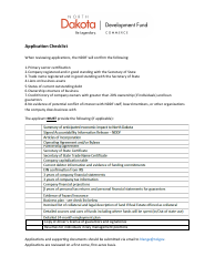 Instructions for Form SFN59676 North Dakota Development Fund, Inc. (Nddf) Application - North Dakota, Page 2