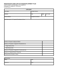 Document preview: Form SFN62332 Renaissance Zone Application/Development Plan - North Dakota
