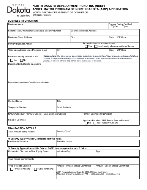 Form SFN62255  Printable Pdf