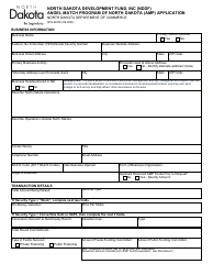 Form SFN62255 North Dakota Development Fund, Inc (Nddf) Angel Match Program of North Dakota (Amp) Application - North Dakota