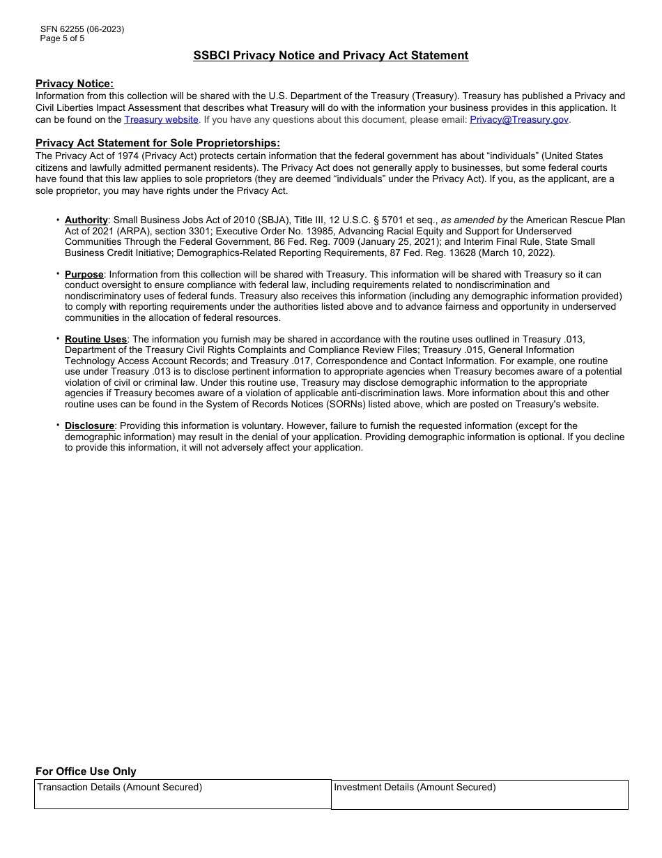 Form SFN62255 North Dakota Development Fund, Inc (Nddf) Angel Match Program of North Dakota (Amp) Application - North Dakota, Page 5