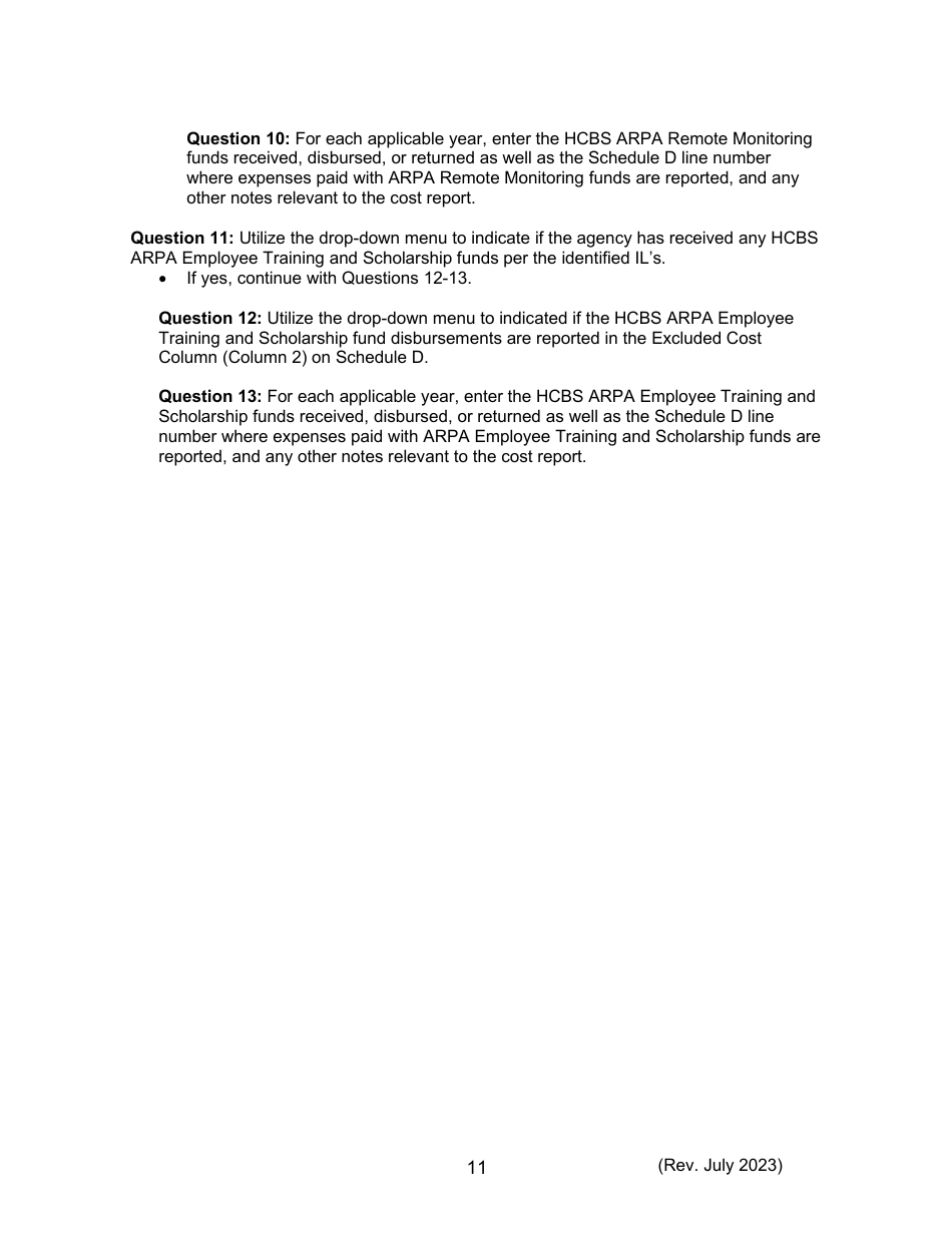 Instructions for Form 470-5477 Home and Community-Based Services (Hcbs) Cost Report - Iowa, Page 11