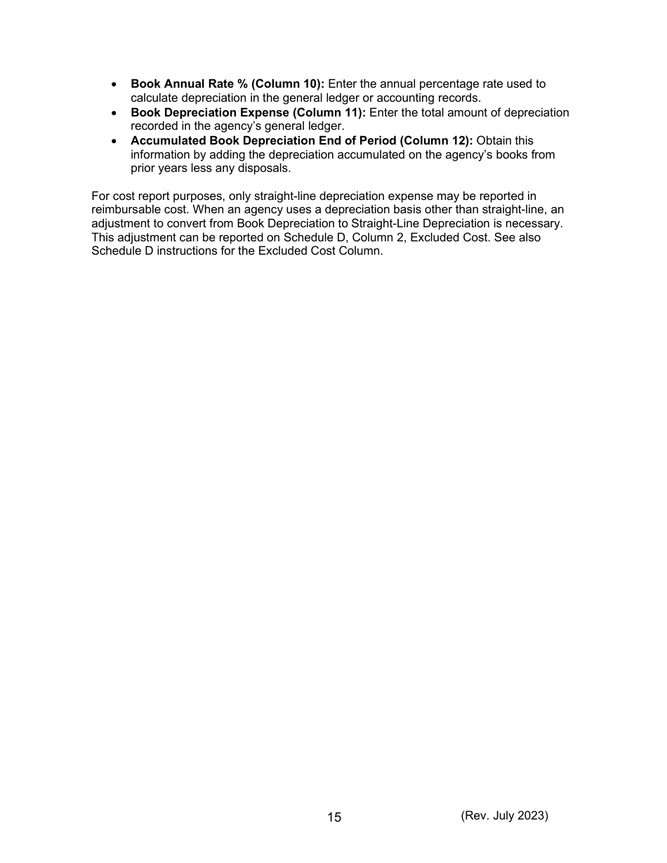 Instructions for Form 470-5477 Home and Community-Based Services (Hcbs) Cost Report - Iowa, Page 15