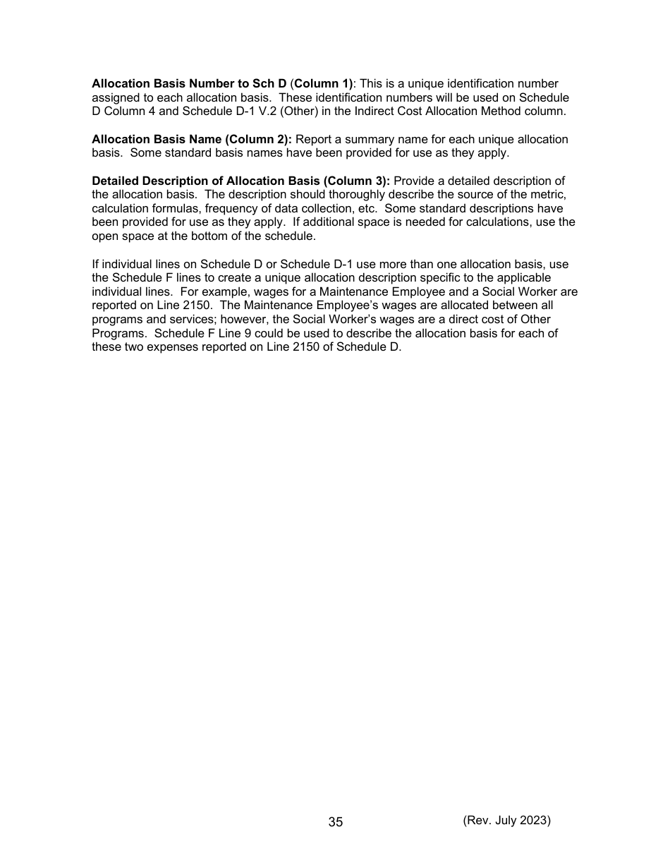 Instructions for Form 470-5477 Home and Community-Based Services (Hcbs) Cost Report - Iowa, Page 35