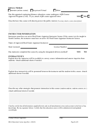 Education Course Application - Qualifying or Continuing Education Classroom/Virtual or Distance (Online) - South Carolina, Page 2