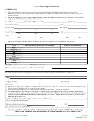 Form 139 Medical Exemption Request - Mississippi