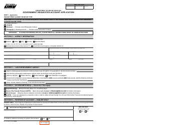 Document preview: Form INF1130 Government Requester Account Application - California