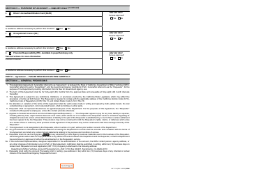 Form INF1130 Government Requester Account Application - California, Page 2