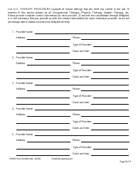 DHHS Form 3218D Disability Report - Child Under Age 19 - South Carolina, Page 5