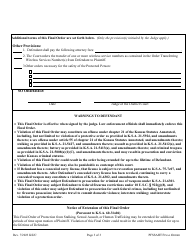 Final Order of Protection From Stalking, Sexual Assault, or Human Trafficking - Kansas, Page 3