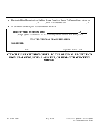 Extension of Protection From Stalking, Sexual Assault, or Human Trafficking Order for One to Three Additional Years (K.s.a. 60-31a06(C)) - Kansas, Page 2