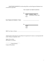 Registered Submitter Agreement for Electronic Recording in Westchester County - Westchester County, New York, Page 10