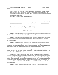 Registered Submitter Agreement for Electronic Recording in Westchester County - Westchester County, New York, Page 4