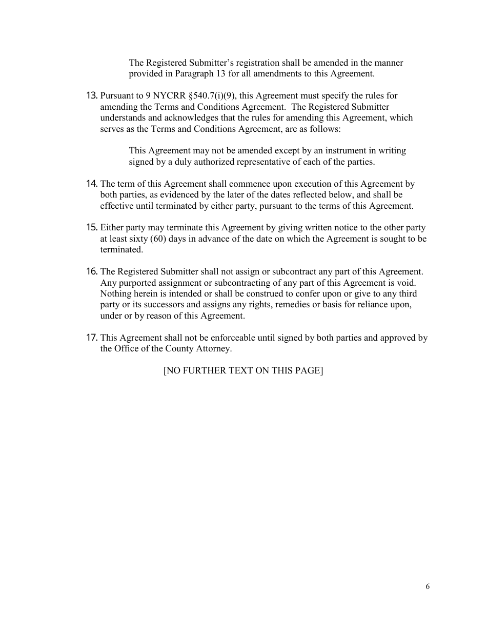 Registered Submitter Agreement for Electronic Recording in Westchester County - Westchester County, New York, Page 9