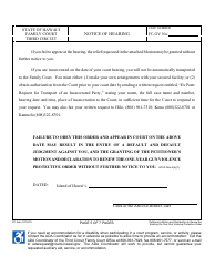 Form 3F-P-498 Petitioner&#039;s Motion and Declaration to Renew the Existing One-Year Gun Violence Protective Order; Notice of Hearing; Statement of Mailing; Exhibits 1 and 2 - Hawaii, Page 5