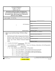 Document preview: Form 3F-P-497 Petition for Ex Parte Temporary Gun Violence Protective Order and Petition for One-Year Gun Violence Protective Order - Hawaii