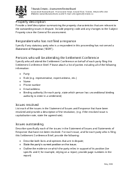 Settlement Conference Brief Template - Ontario, Canada, Page 2