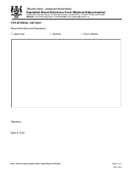 Expedited Board Directions Form (Motions/Adjournments) - Ontario, Canada, Page 4