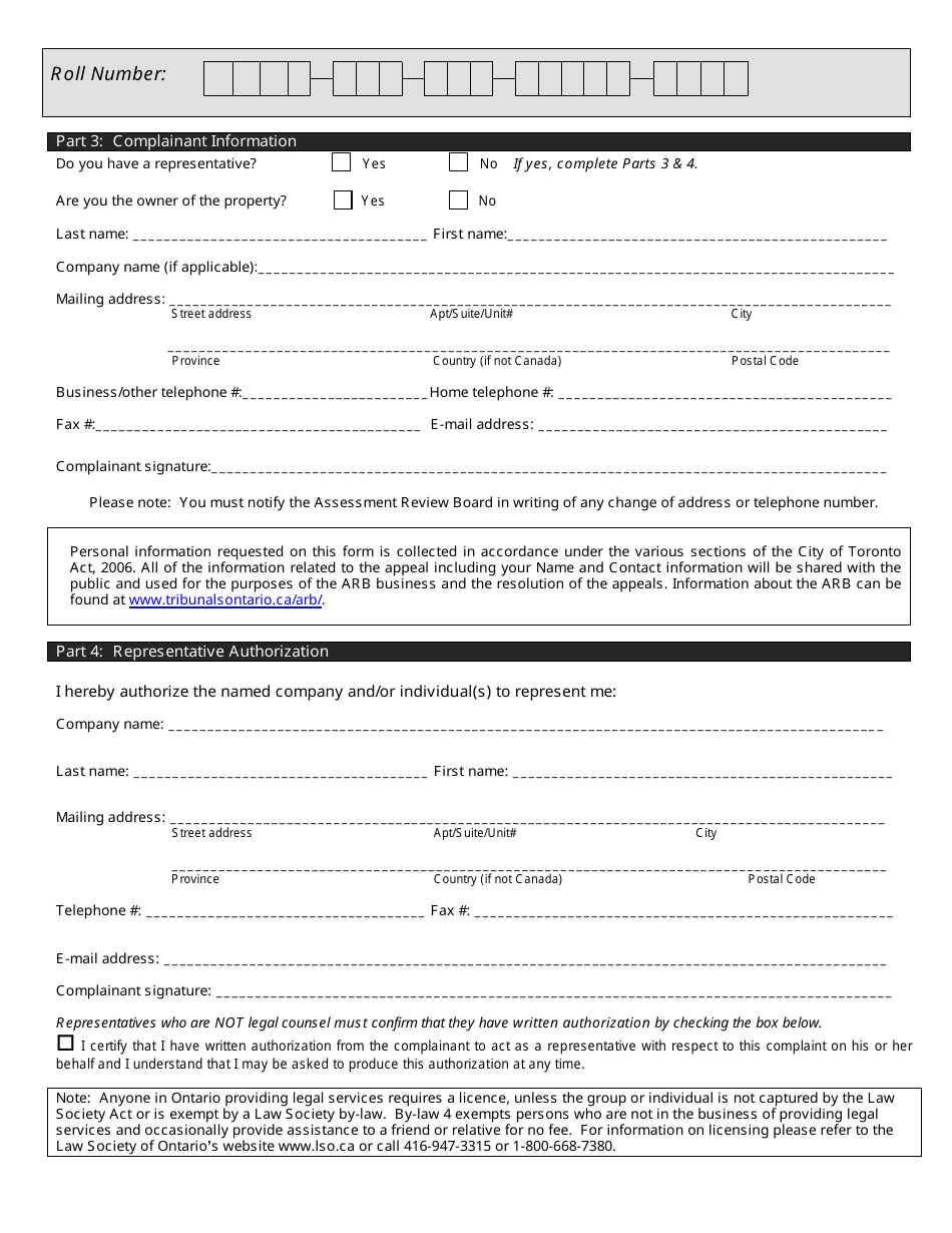City of Toronto Act Complaint - Vacant Unit Rebate - Ontario, Canada, Page 5