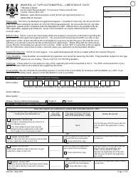 Form ARB-M6 Municipal Act Application/Appeal - Limitation of Taxes - Ontario, Canada, Page 4