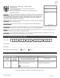 Form ARB-M2 Municipal Act Complaint - Comparables - Ontario, Canada, Page 4