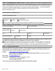 Forme ARB001F Formulaire D&#039;appel D&#039;une Evaluation Fonciere - Ontario, Canada (French), Page 6