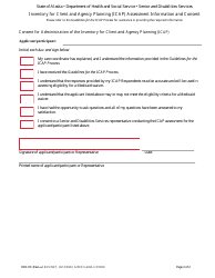 Form IDD-03 Inventory for Client and Agency Planning (Icap) Assessment Information and Consent - Alaska, Page 2