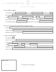 Hava Administrative Complaint Form - Washington, Page 2