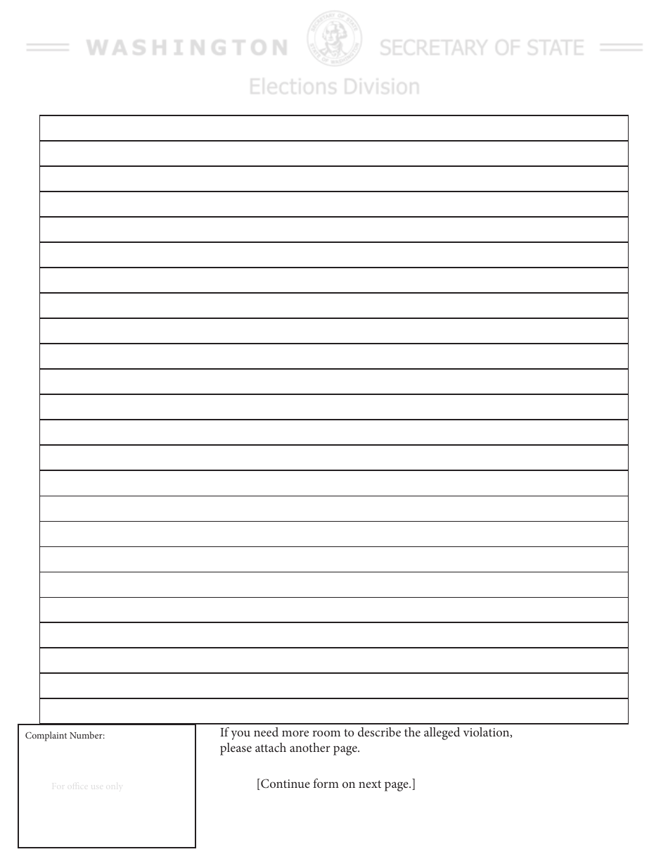 Hava Administrative Complaint Form - Washington, Page 4