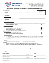 Document preview: Form PLNT-4202-002 Application for Construction and Operation of an Anhydrous Ammonia System - Ohio