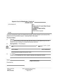 Document preview: Form WPF JU05.0910 Order to Go to Court (Show Cause) - Contempt (Chins/At-Risk-Youth) (Ortsc) - Washington