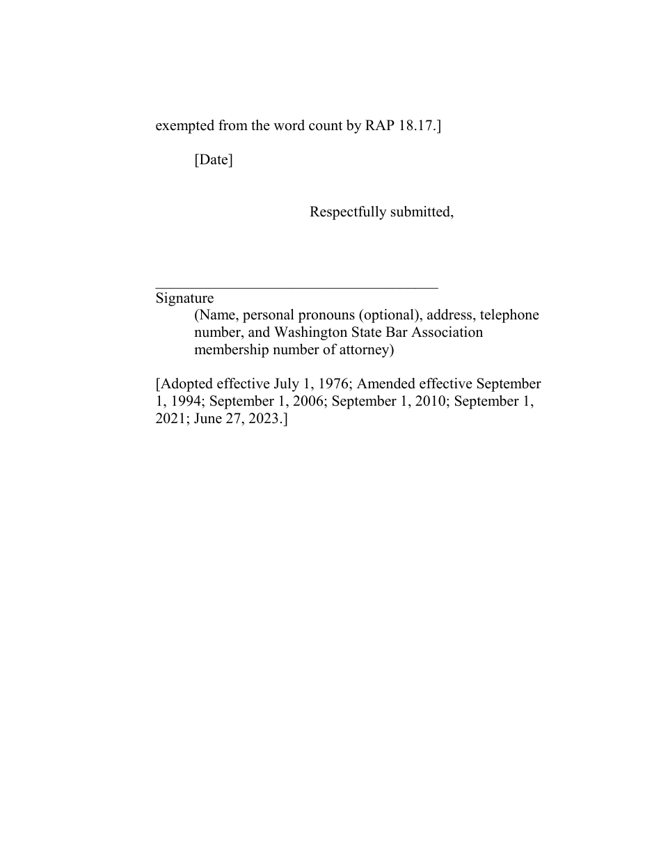 RAP Form 4 Statement of Grounds for Direct Review by the Supreme Court - Washington, Page 2