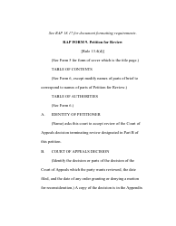 Document preview: RAP Form 9 Petition for Review - Washington