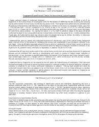 Waiver Agreement and Fbi Privacy Act Statement - Kansas, Page 2