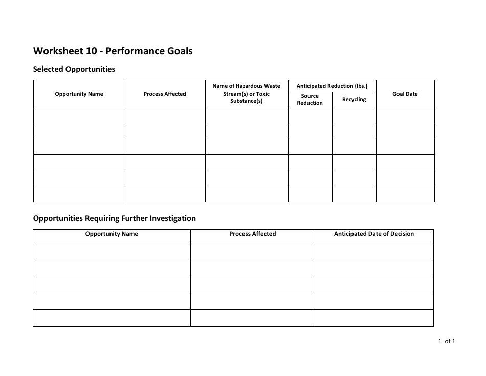Complete Plan - Worksheets 1-10 - Toxic Use and Hazardous Waste Reduction (Tuhwr) - Vermont, Page 13
