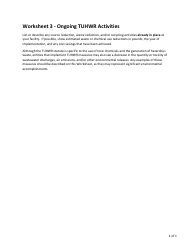 Complete Plan - Worksheets 1-10 - Toxic Use and Hazardous Waste Reduction (Tuhwr) - Vermont, Page 3
