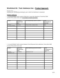 Complete Plan - Worksheets 1-10 - Toxic Use and Hazardous Waste Reduction (Tuhwr) - Vermont, Page 4