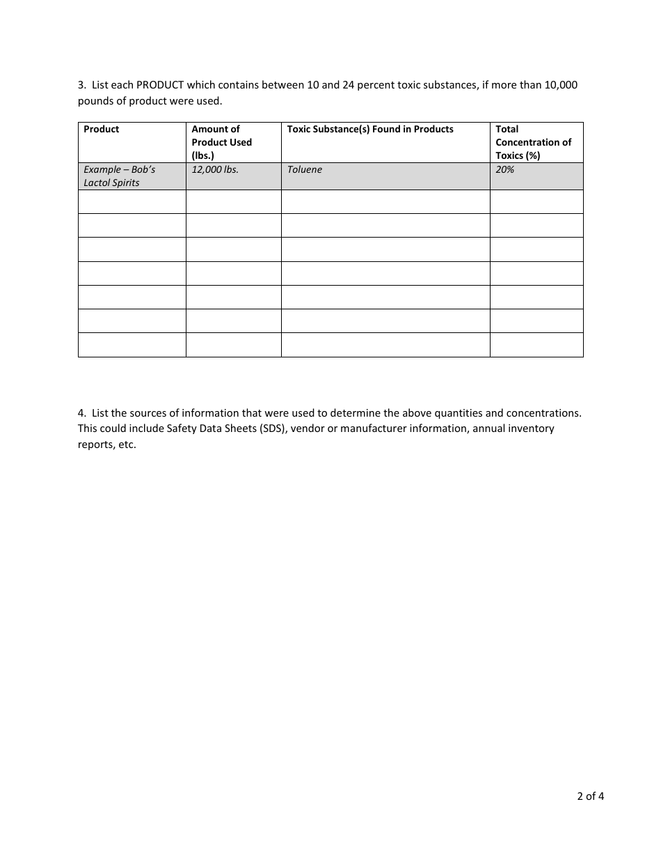 Complete Plan - Worksheets 1-10 - Toxic Use and Hazardous Waste Reduction (Tuhwr) - Vermont, Page 5