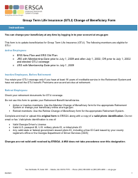 Form I1-LRS Group Term Life Insurance (Gtli) Change of Beneficiary Form - Georgia (United States)