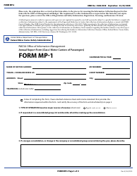 Form MP-1 Annual Report Form (Class I Motor Carriers of Passengers), Page 3