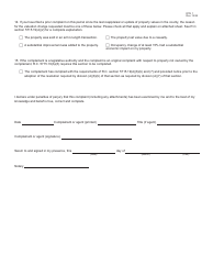 Form DTE1 Complaint Against the Valuation of Real Property - Ohio, Page 2