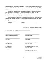 Form MH-1.2 (3C-P-506) Order Suspending Proceedings for Examination of Defendant as to Fitness to Proceed Pursuant to Hrs Chapter 704 and Order for Transport - Hawaii, Page 6