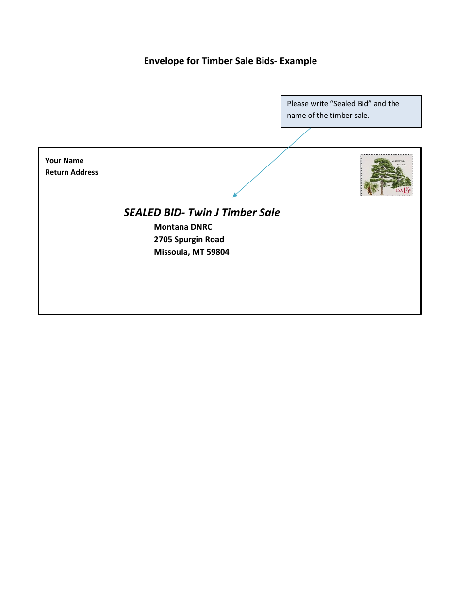 Bid for Advertised Timber - Twin J - Montana, Page 2