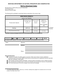 Bid for Advertised Timber - Greyson Creek Ii - Montana